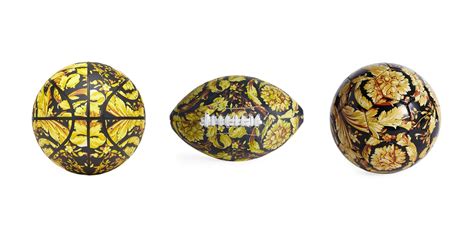 Versace Barocco Print Basketball, Football Black/Gold 